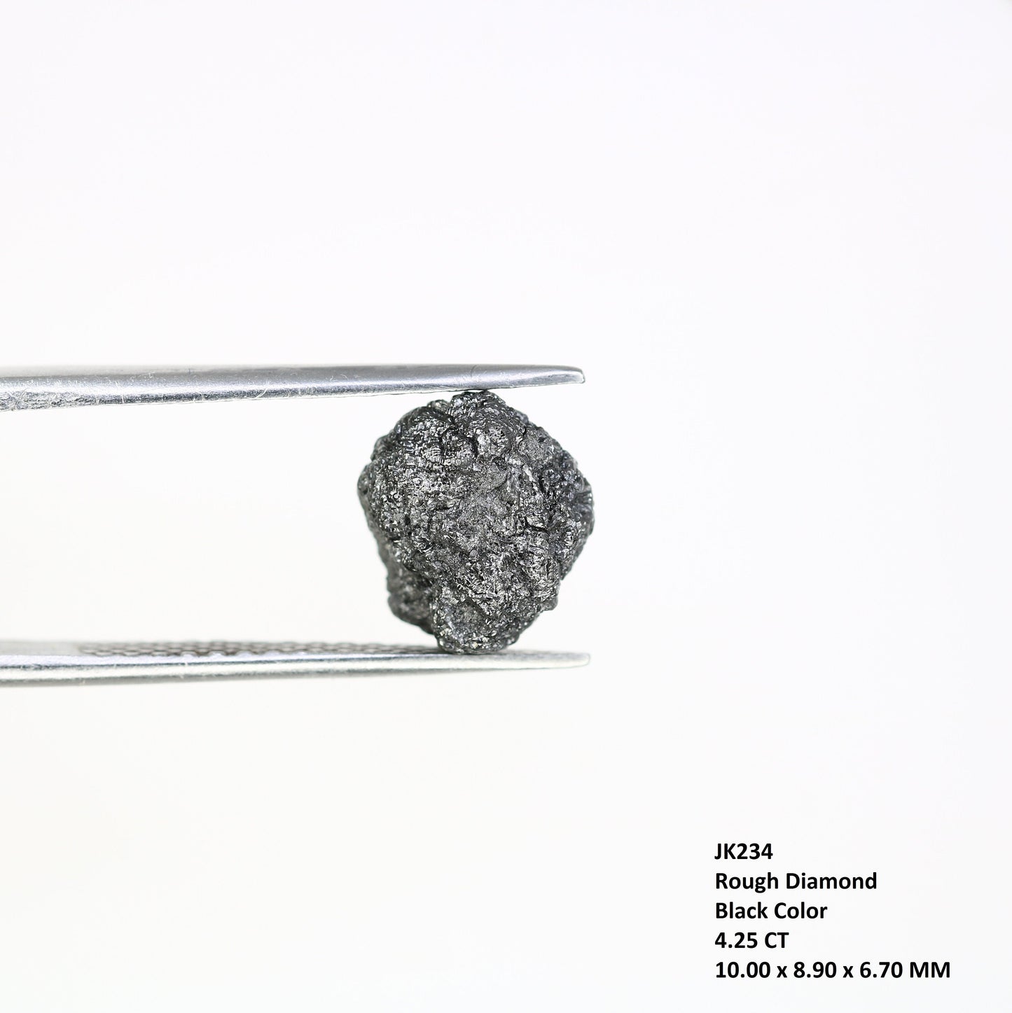 4.25 CT salt and pepper raw rough uncut African diamond for her conflict-free rough diamond ring gift for girlfriend