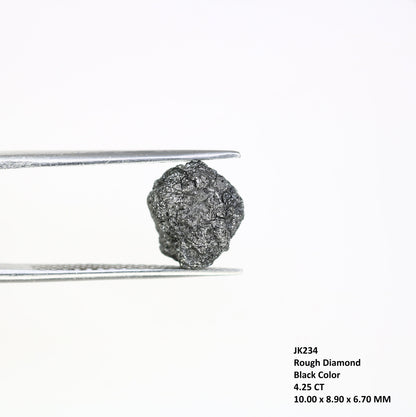 4.25 CT salt and pepper raw rough uncut African diamond for her conflict-free rough diamond ring gift for girlfriend
