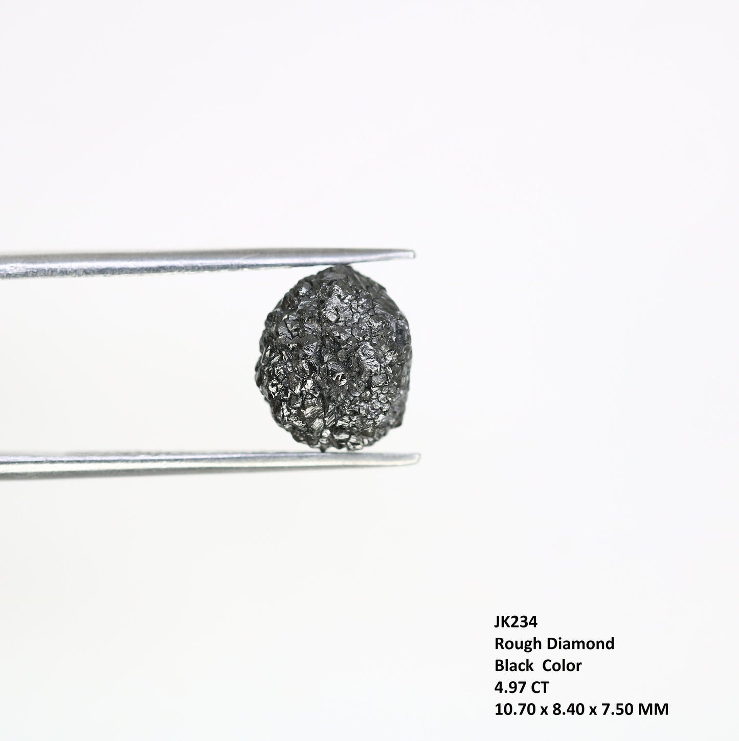 4.97 CT salt and pepper raw rough uncut African diamond for her conflict-free rough diamond ring gift for girlfriend