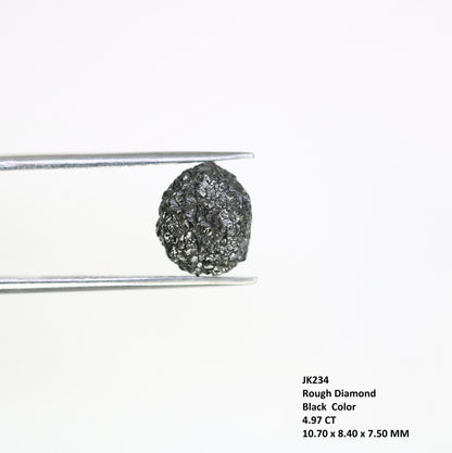 4.97 CT salt and pepper raw rough uncut African diamond for her conflict-free rough diamond ring gift for girlfriend