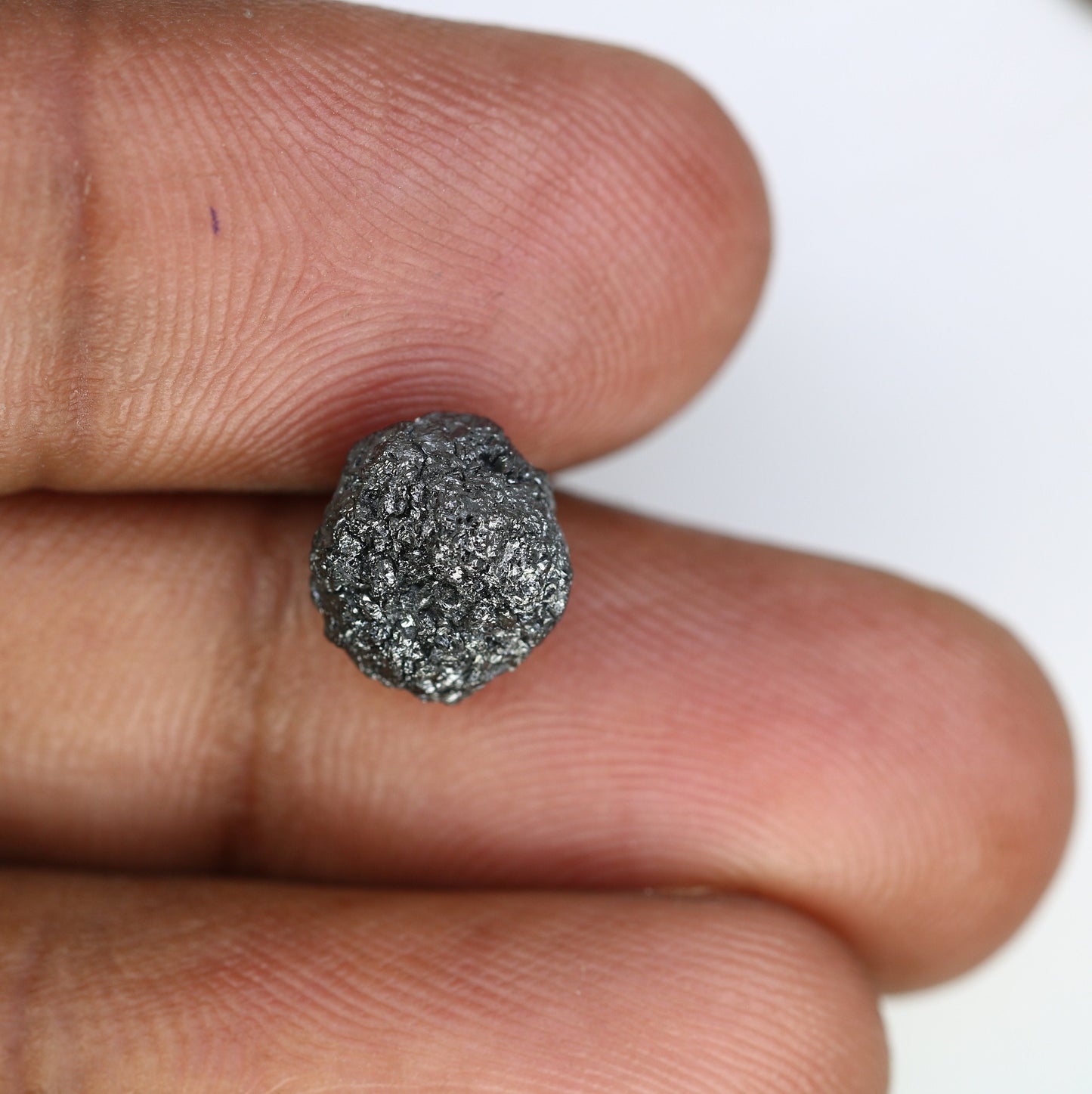 4.25 CT salt and pepper raw rough uncut African diamond for her conflict-free rough diamond ring gift for girlfriend