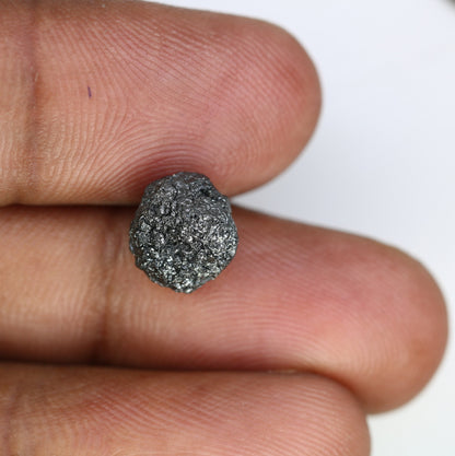4.25 CT salt and pepper raw rough uncut African diamond for her conflict-free rough diamond ring gift for girlfriend