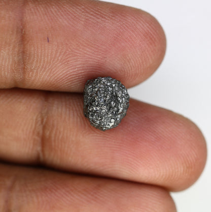 4.97 CT salt and pepper raw rough uncut African diamond for her conflict-free rough diamond ring gift for girlfriend