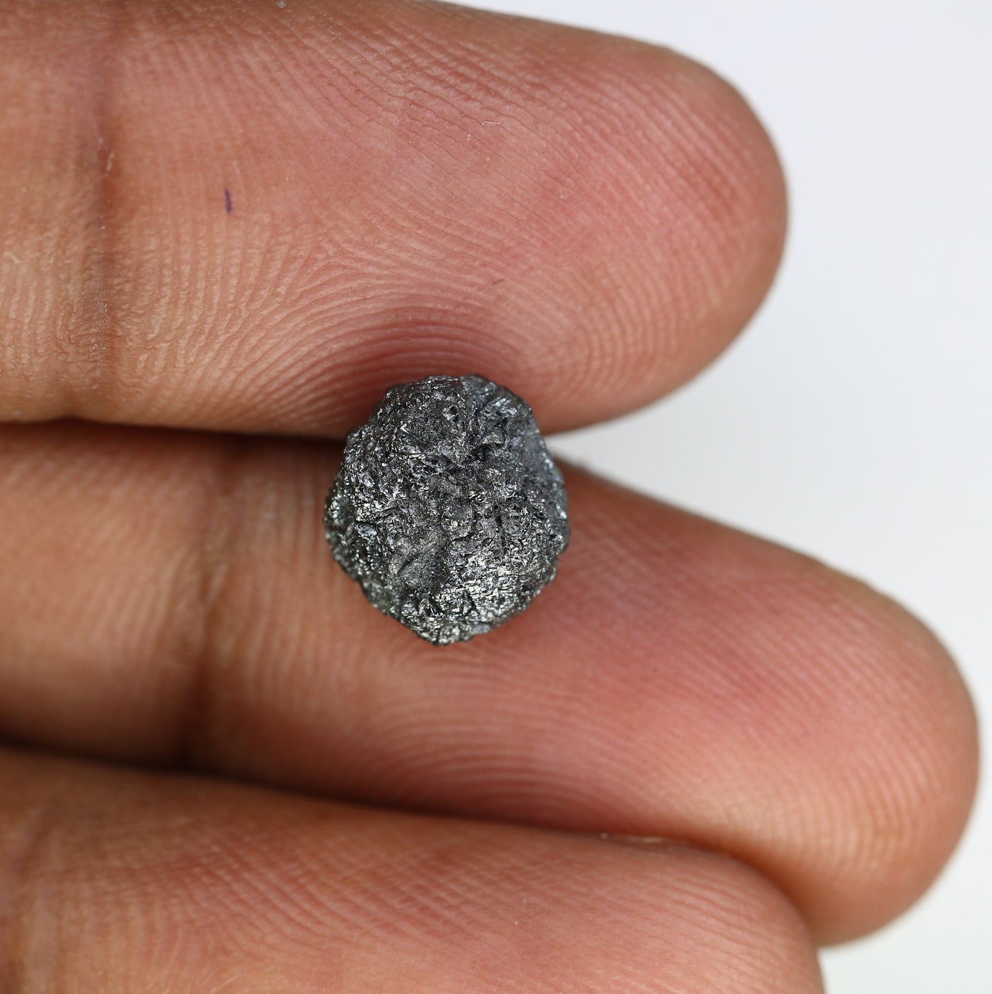 4.25 CT salt and pepper raw rough uncut African diamond for her conflict-free rough diamond ring gift for girlfriend