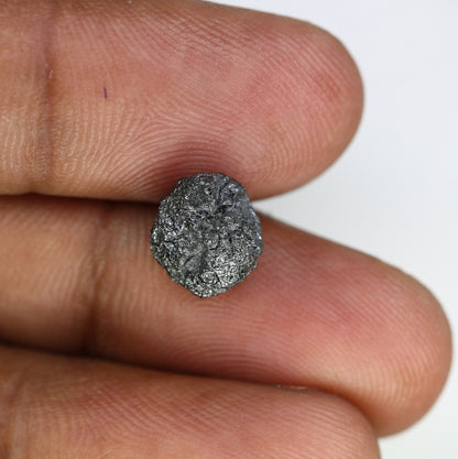 4.25 CT salt and pepper raw rough uncut African diamond for her conflict-free rough diamond ring gift for girlfriend