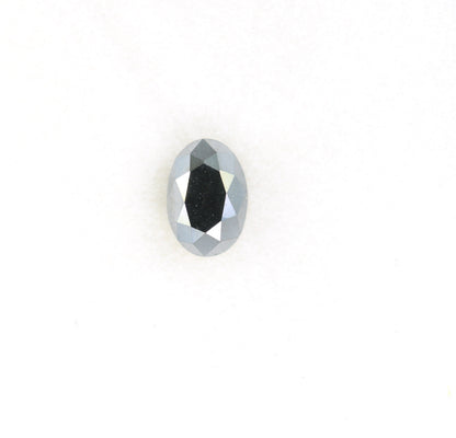 0.68 CT Oval Natural Black Diamond for Engagement Ring & Anniversary Gift, Gold Jewelry