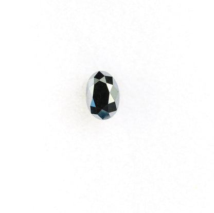 0.68 CT Oval Natural Black Diamond for Engagement Ring & Anniversary Gift, Gold Jewelry