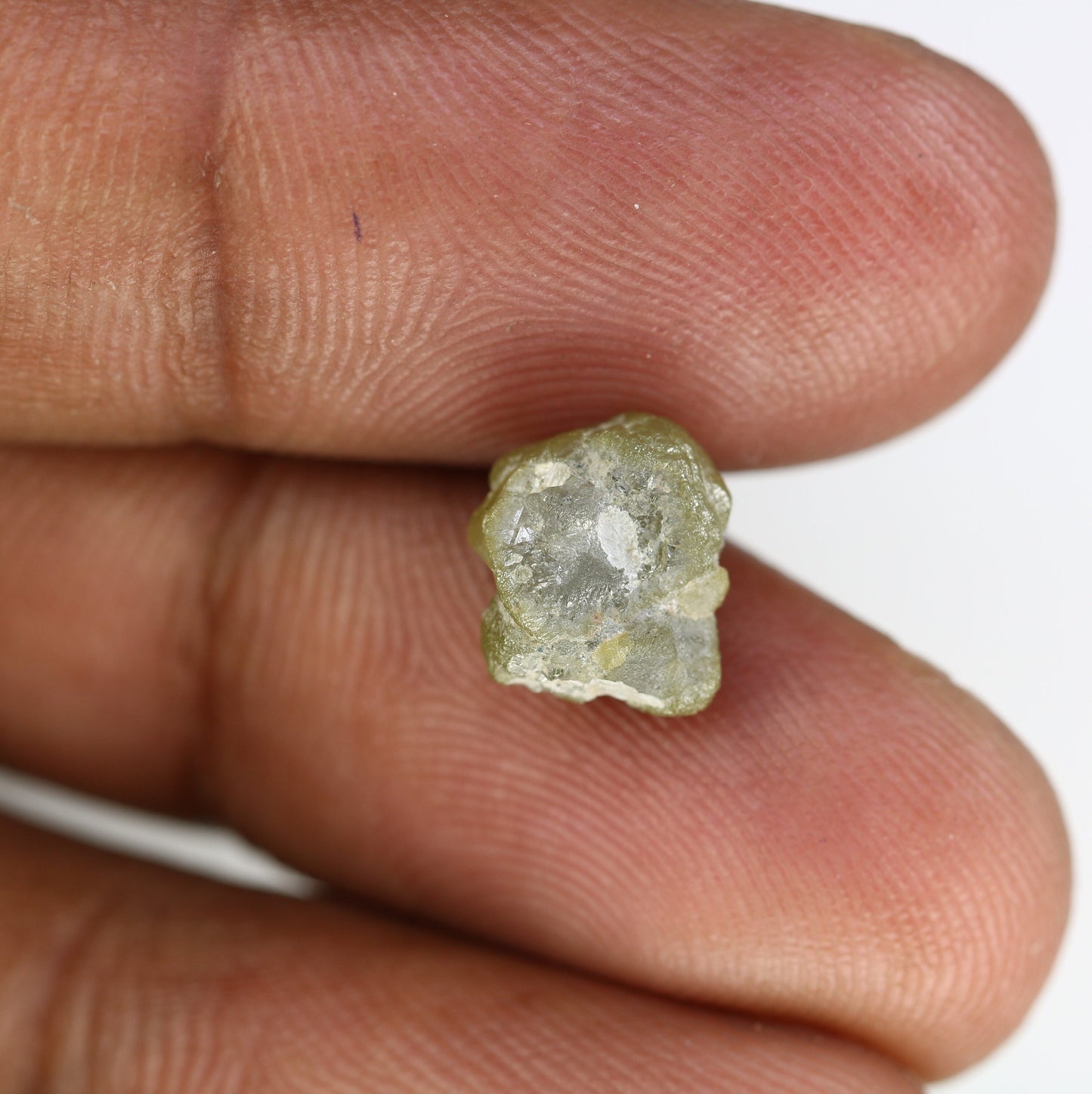 4.51 CT green raw rough diamond natural uncut diamond loose diamonds for her antique wedding ring gifts for mom salt and pepper