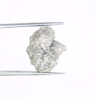 8.43 CT grey raw rough diamond natural uncut diamond loose diamonds for her antique wedding ring gifts for mom salt and pepper