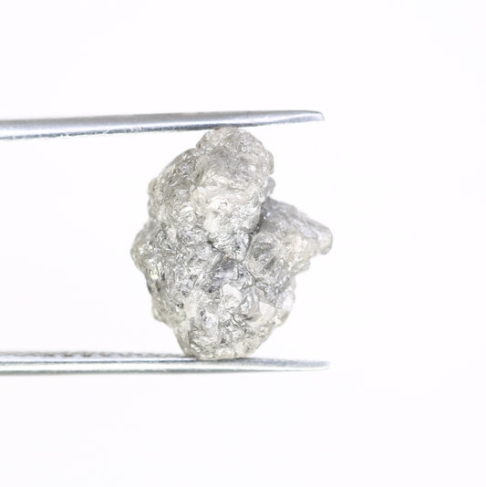 8.43 CT grey raw rough diamond natural uncut diamond loose diamonds for her antique wedding ring gifts for mom salt and pepper