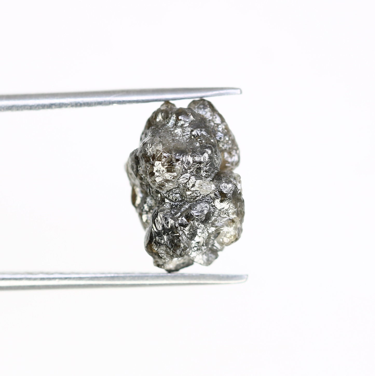 4.75 CT grey raw rough diamond natural uncut diamond loose diamonds for her antique wedding ring gifts for mom salt and pepper