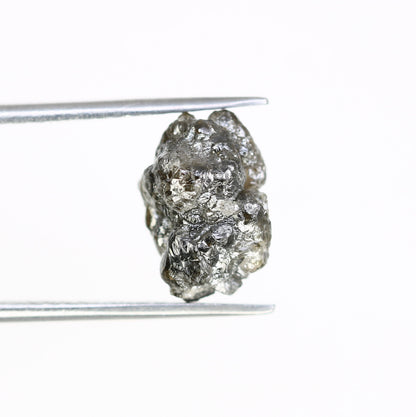 4.75 CT grey raw rough diamond natural uncut diamond loose diamonds for her antique wedding ring gifts for mom salt and pepper
