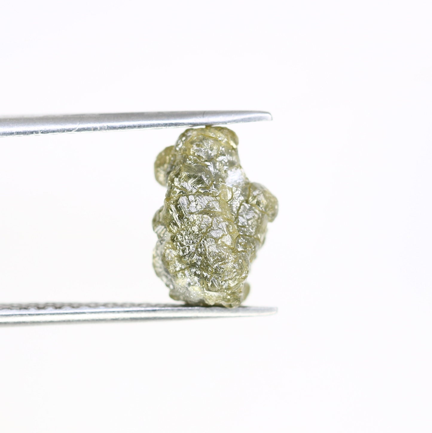 5.78 CT green raw rough diamond natural uncut diamond loose diamonds for her antique wedding ring gifts for mom salt and pepper