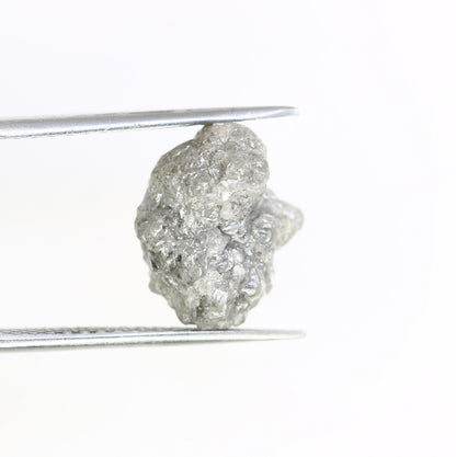 8.43 CT grey raw rough diamond natural uncut diamond loose diamonds for her antique wedding ring gifts for mom salt and pepper