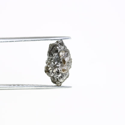 4.75 CT grey raw rough diamond natural uncut diamond loose diamonds for her antique wedding ring gifts for mom salt and pepper