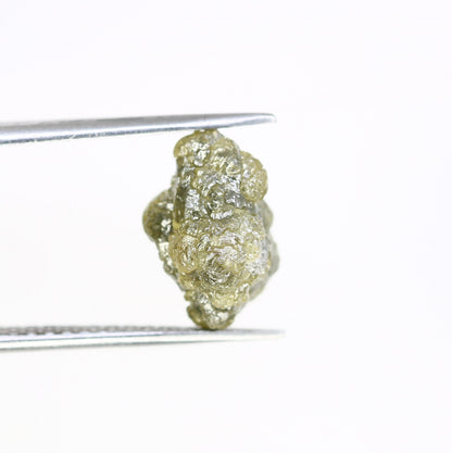 5.78 CT green raw rough diamond natural uncut diamond loose diamonds for her antique wedding ring gifts for mom salt and pepper