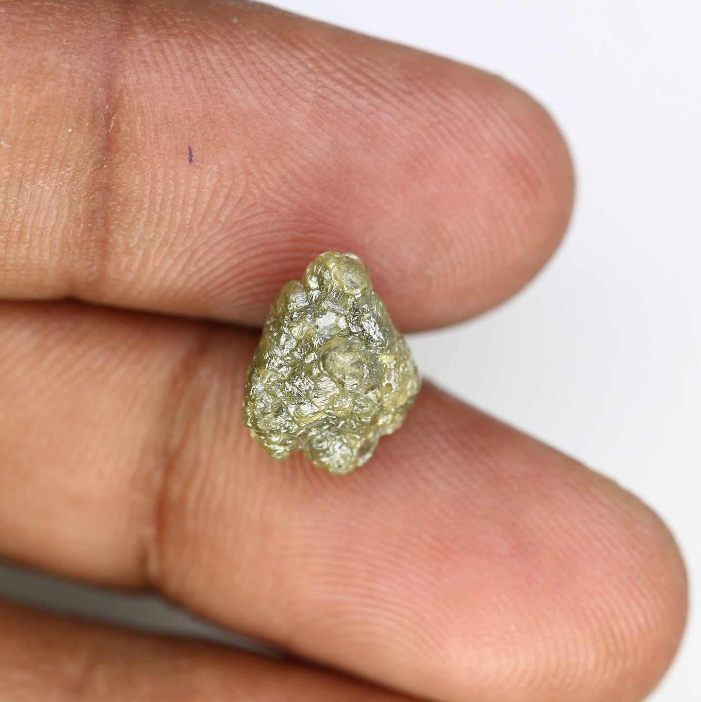 5.78 CT green raw rough diamond natural uncut diamond loose diamonds for her antique wedding ring gifts for mom salt and pepper