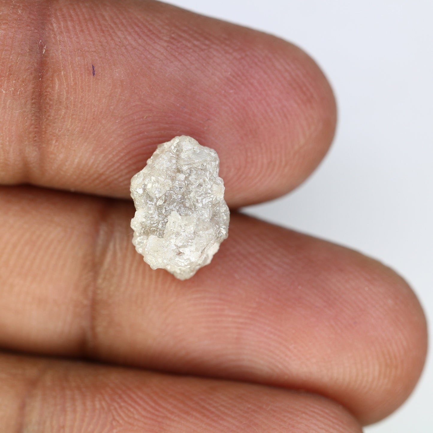 4.79 CT white raw rough diamond natural uncut diamond loose diamonds for her antique wedding ring gifts for mom salt and pepper