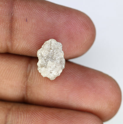 4.79 CT white raw rough diamond natural uncut diamond loose diamonds for her antique wedding ring gifts for mom salt and pepper