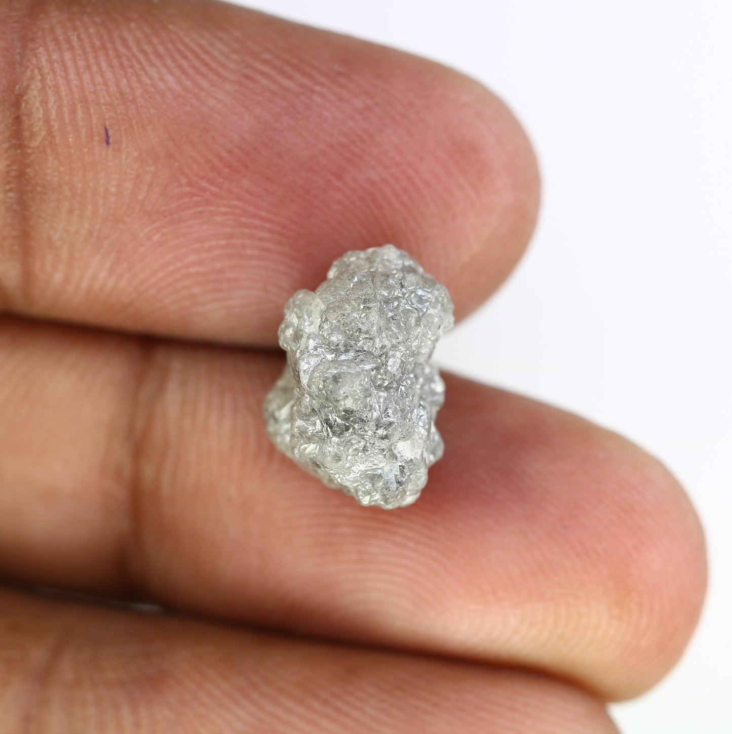 8.43 CT grey raw rough diamond natural uncut diamond loose diamonds for her antique wedding ring gifts for mom salt and pepper