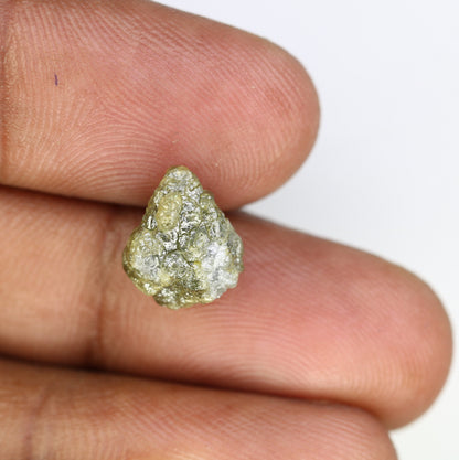 5.78 CT green raw rough diamond natural uncut diamond loose diamonds for her antique wedding ring gifts for mom salt and pepper