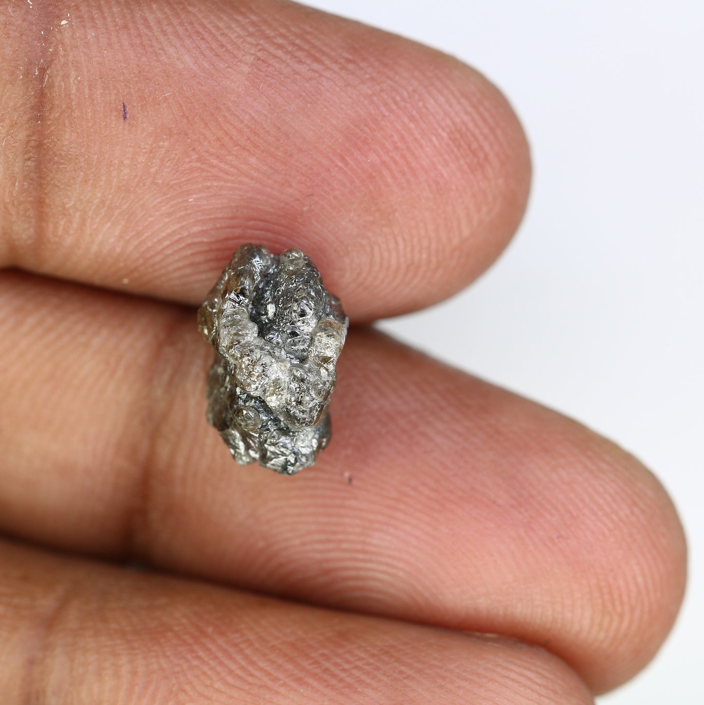 4.75 CT grey raw rough diamond natural uncut diamond loose diamonds for her antique wedding ring gifts for mom salt and pepper