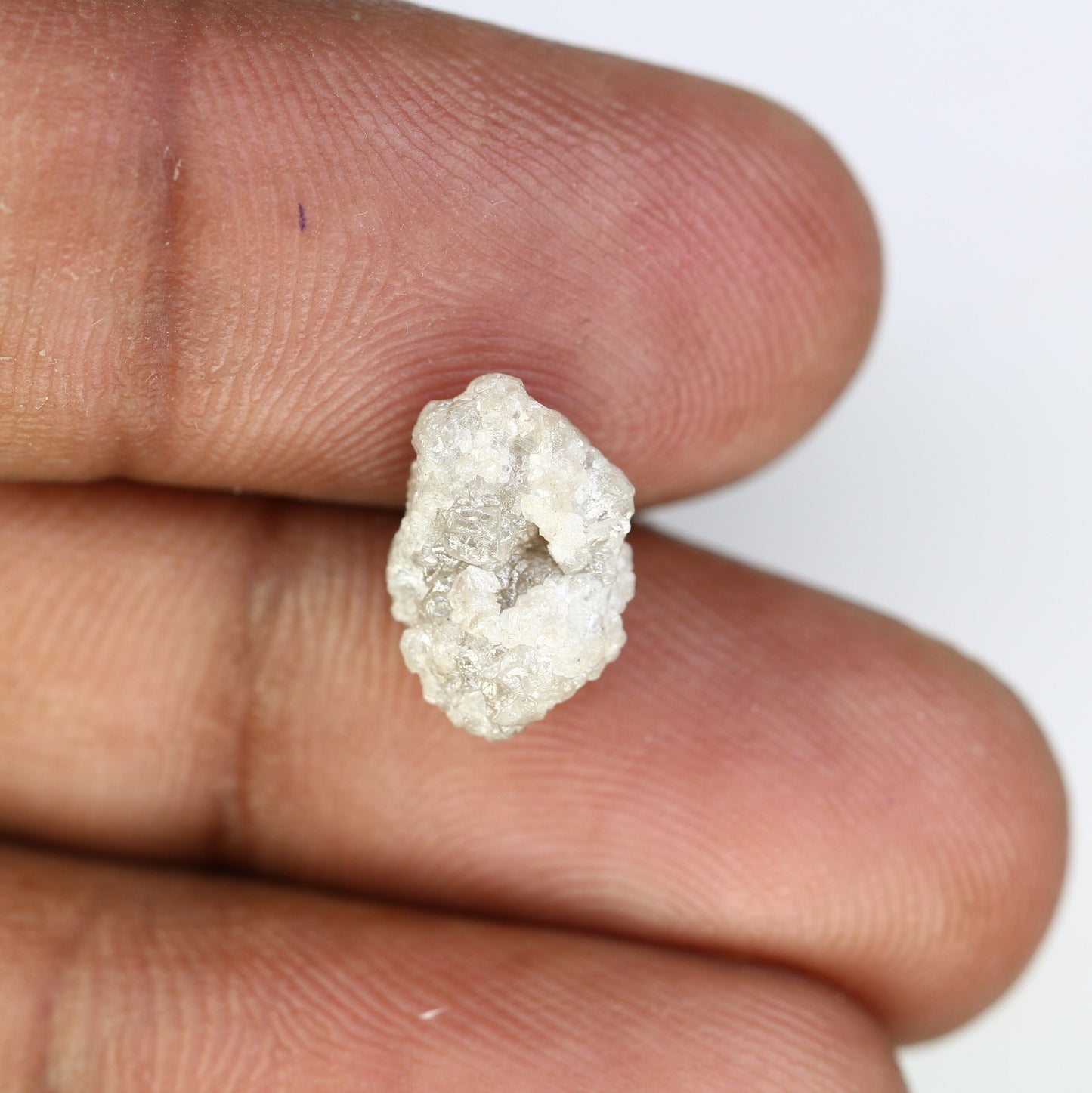 4.79 CT white raw rough diamond natural uncut diamond loose diamonds for her antique wedding ring gifts for mom salt and pepper