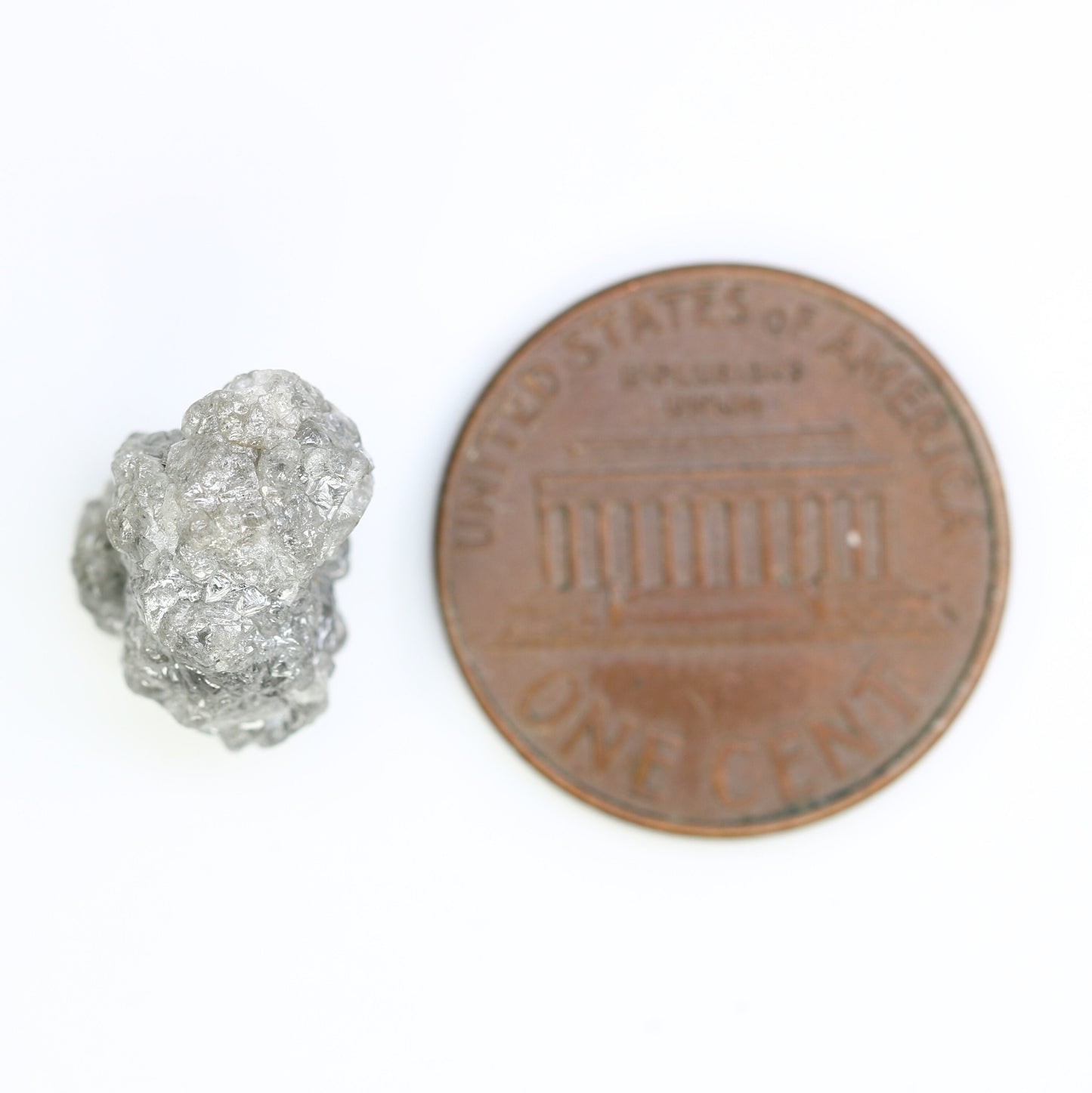 8.43 CT grey raw rough diamond natural uncut diamond loose diamonds for her antique wedding ring gifts for mom salt and pepper