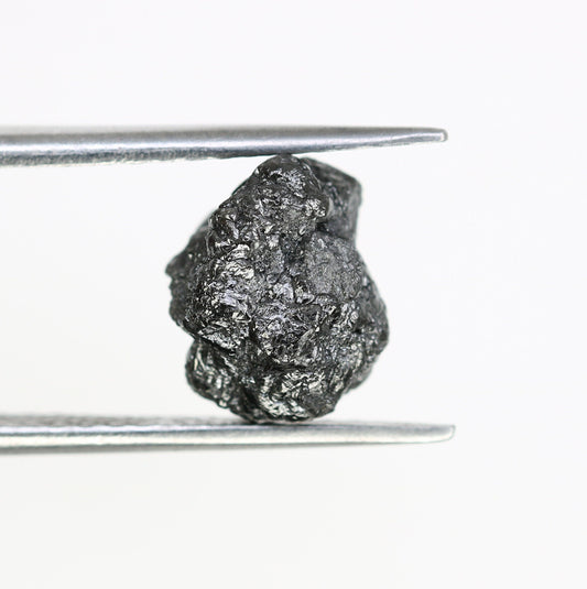 4.51 CT black raw rough diamond natural uncut diamond loose diamonds for her antique wedding ring gifts for mom salt and pepper