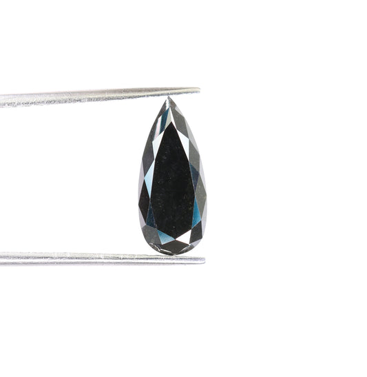 2.82 CT Pear Shape Black Diamond | Unique Elegance for Special Occasions | Perfect for Custom Gold Ring Designs