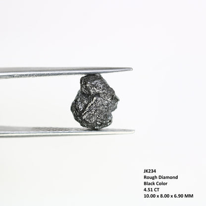 4.51 CT black raw rough diamond natural uncut diamond loose diamonds for her antique wedding ring gifts for mom salt and pepper