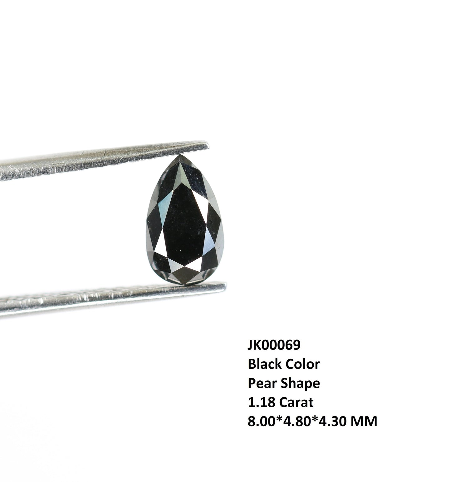 1.18 CT Pear Shape Black Diamond for Wedding Jewelry | Stunning Engagement Ring | Perfect Gift for Wife | Ideal for Gold Ring Designs