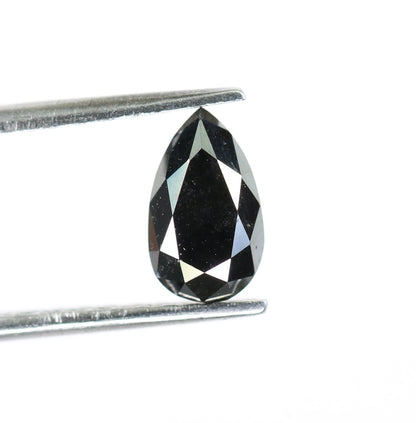 1.18 CT Pear Shape Black Diamond for Wedding Jewelry | Stunning Engagement Ring | Perfect Gift for Wife | Ideal for Gold Ring Designs