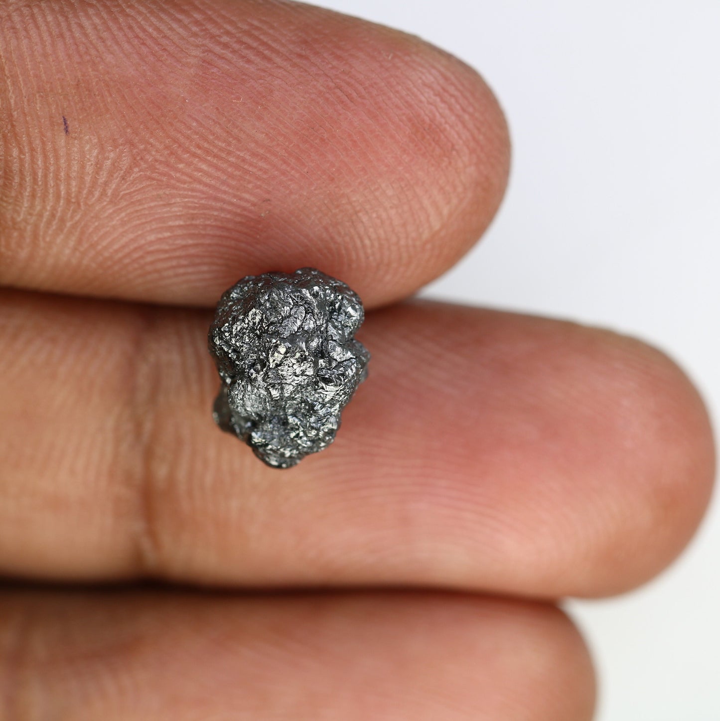 4.51 CT black raw rough diamond natural uncut diamond loose diamonds for her antique wedding ring gifts for mom salt and pepper