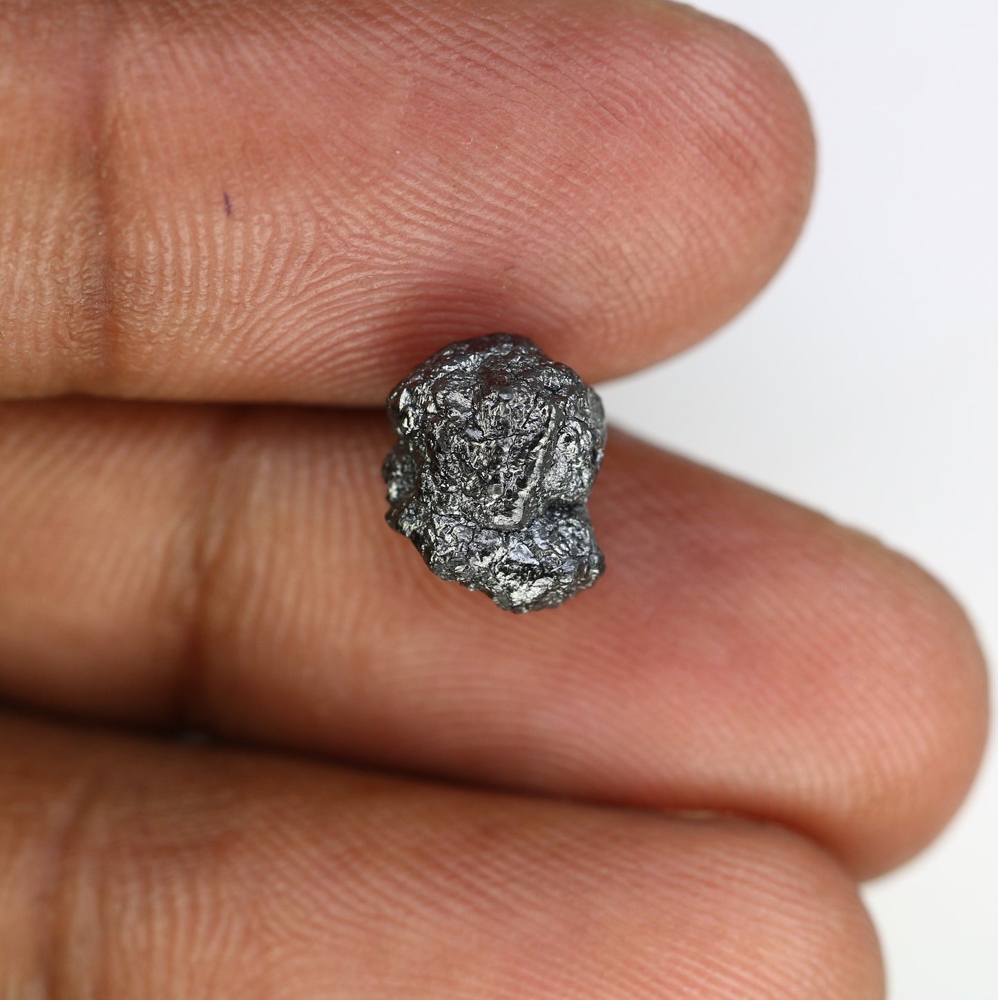 4.51 CT black raw rough diamond natural uncut diamond loose diamonds for her antique wedding ring gifts for mom salt and pepper