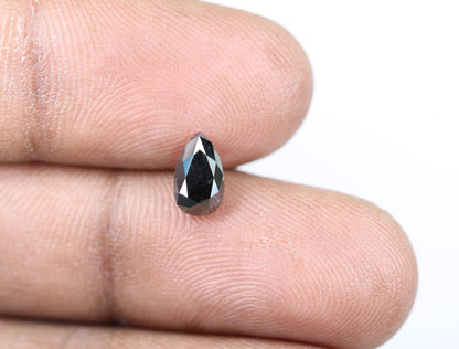 1.18 CT Pear Shape Black Diamond for Wedding Jewelry | Stunning Engagement Ring | Perfect Gift for Wife | Ideal for Gold Ring Designs