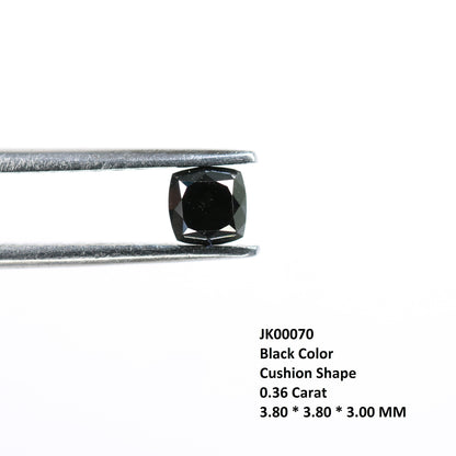 0.36 CT Cushion Shape Fancy Black Diamond for Engagement Jewelry, Pendant, Gold Ring Gemstone
