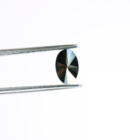 0.64 CT Oval Black Natural Diamond for Proposal Ring, Jewelry Making, Christmas Gift