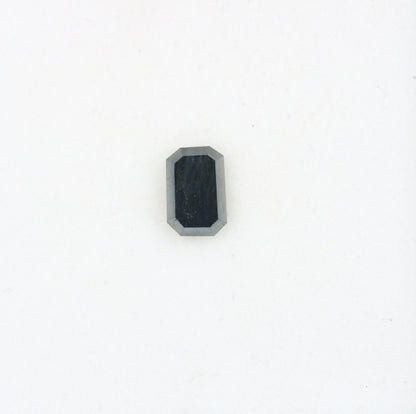 0.62 CT Black Emerald Shape Rustic Diamond - Natural Gemstone for Pendant, Rings, Necklace & Earrings