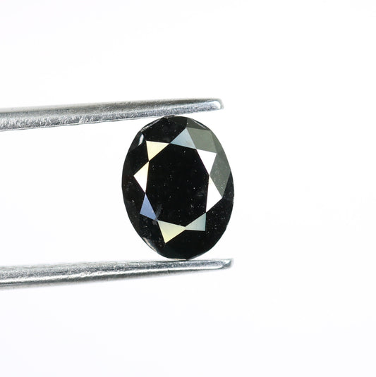 1.38 CT Black Oval Polished Diamond for Proposal Ring, Engagement Ring, Gift for Wife, Gold Ring Gemstone