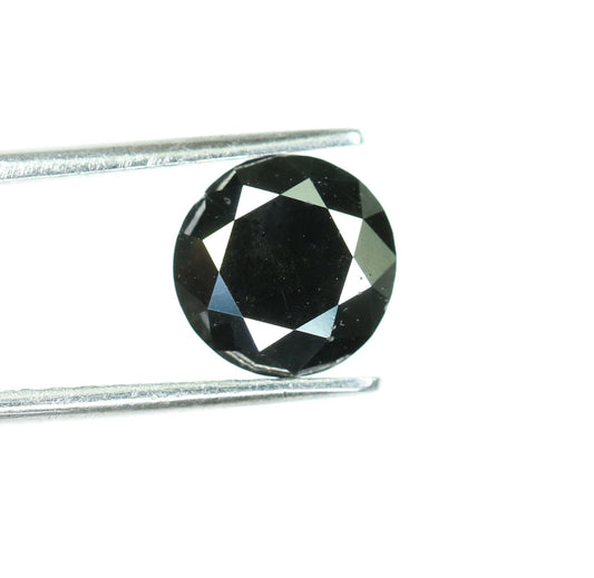 2.11 CT Fancy Black Round Brilliant Diamond | Perfect for Engagement or Wedding Rings | Unique Gift for Her | Custom Gold Ring Setting