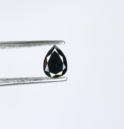 0.32 CT Pear Shape Rustic Black Diamond for Anniversary Gift | Perfect Gift for Her | Unique Black Pear Diamond for Gold Ring Designs