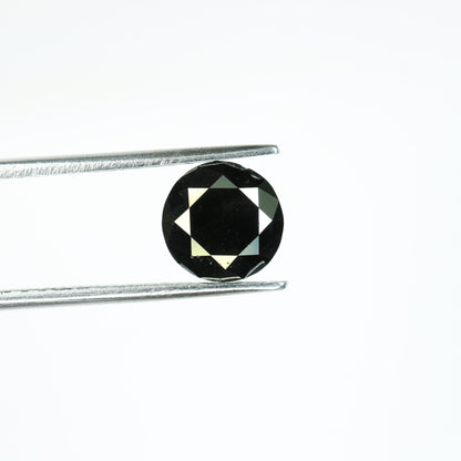 2.11 CT Fancy Black Round Brilliant Diamond | Perfect for Engagement or Wedding Rings | Unique Gift for Her | Custom Gold Ring Setting
