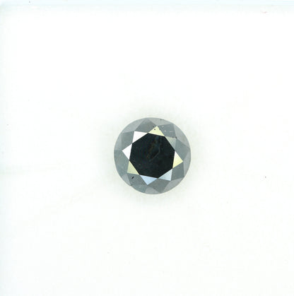 2.11 CT Fancy Black Round Brilliant Diamond | Perfect for Engagement or Wedding Rings | Unique Gift for Her | Custom Gold Ring Setting