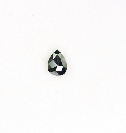 0.32 CT Pear Shape Rustic Black Diamond for Anniversary Gift | Perfect Gift for Her | Unique Black Pear Diamond for Gold Ring Designs