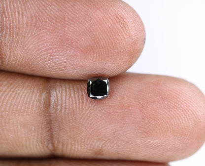 0.36 CT Cushion Shape Black Diamond for Wedding Ring, Engagement Ring, Gift for Her, Gold Ring Gemstone