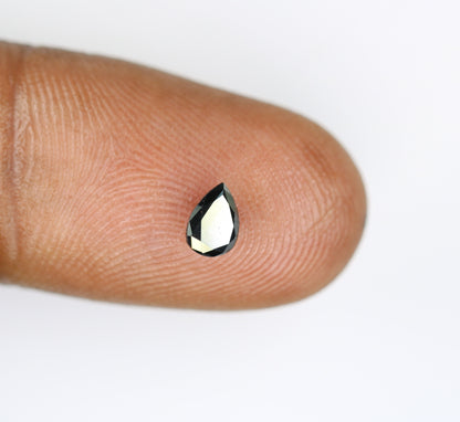 0.32 CT Pear Shape Rustic Black Diamond for Anniversary Gift | Perfect Gift for Her | Unique Black Pear Diamond for Gold Ring Designs