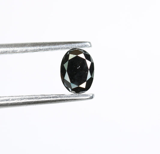 0.29 CT Fancy Oval Black Rustic Diamond for Statement Jewelry, Pendant, Gift for Her, Wedding Gift, Gold Ring