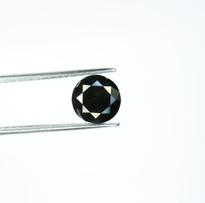 2.11 CT Fancy Black Round Brilliant Diamond | Perfect for Engagement or Wedding Rings | Unique Gift for Her | Custom Gold Ring Setting