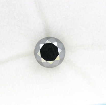 1.95 CT Black Round Brilliant Cut Natural Diamond | Ideal for Wedding Ring | Gift for Girlfriend or Wife | Custom Gold Ring Setting